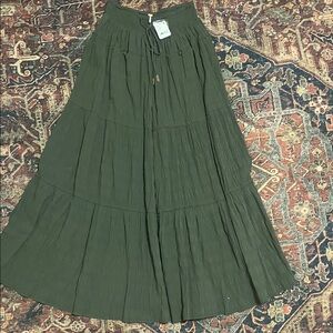 FP Movement by Free People Forest Green Maxi Skirt